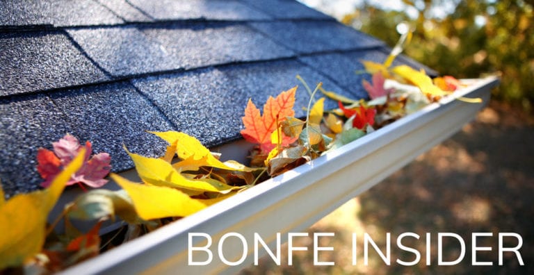 Bonfe Insider with leaves in gutters